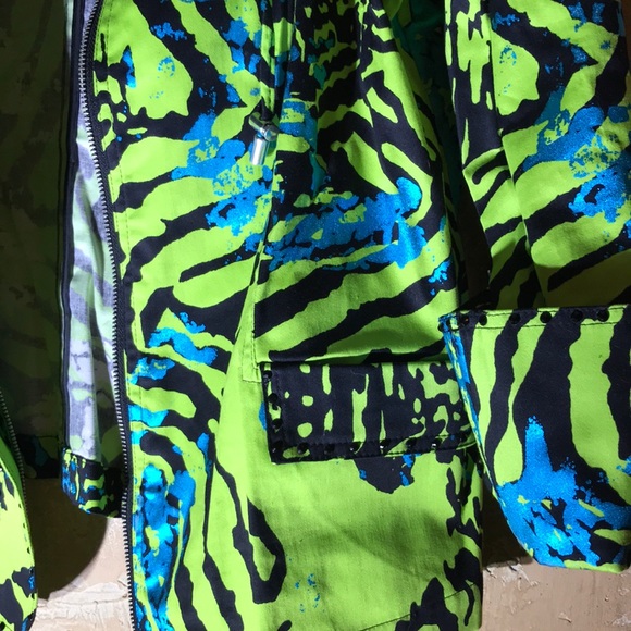 Berek Green Colorful Bright Jacket Size Large - Picture 5 of 8